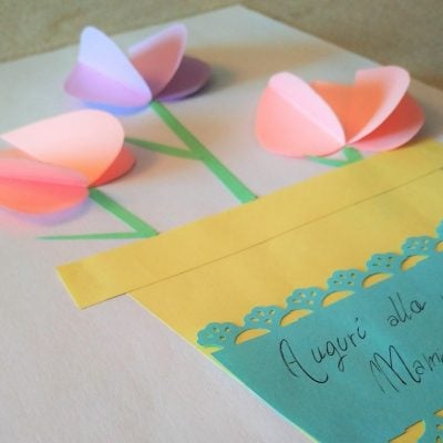 Bigliettino tulipano per la Festa delle Mamma