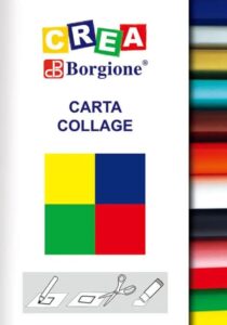 carta collage borgione colorata