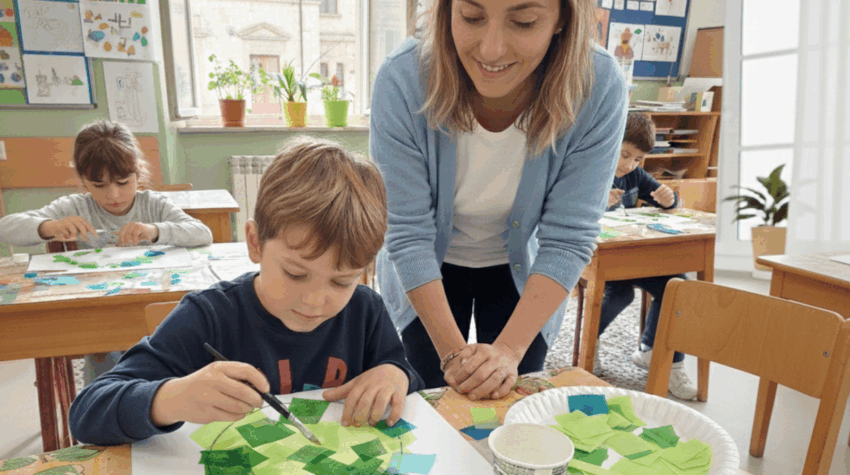 lavoretti con la carta velina per la scuola giochi di luce e trasparenze