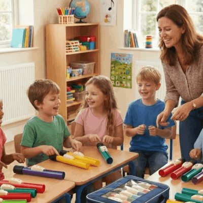 Attività musicali per bambini a scuola quando il colore diventa suono