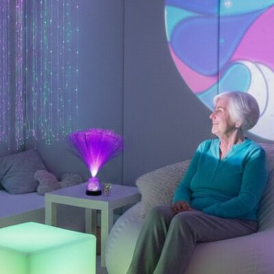 stimolazione sensoriale anziani benefici e materiali per favorire benessere - Immagine generata con AI