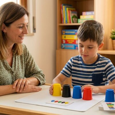 Esercizi per la memoria di lavoro nei bambini - Immagine creata con AI per scopo illustrativo