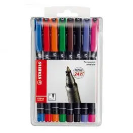 Penna oh pen stabilop punta fine- 8 pezzi in 8 colori