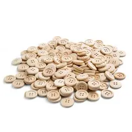 Mini bottoni in legno - 450 pezzi