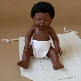 Bambole nel mondo - africano in sacchetto di cotone