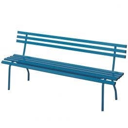 Panchina in metallo blu cm 150