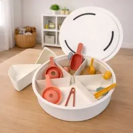 Playtray borgione - vassoione 6 spicchi con coperchio