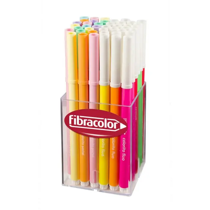 Pennarelli colorito punta fine pastel+fluo 34 pezzi