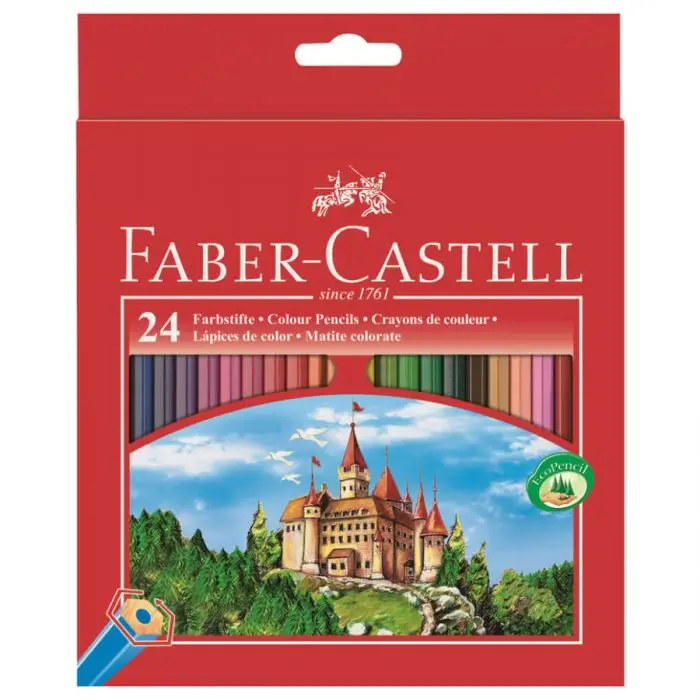 Matite colorate esagonali faber castell - 24 pz/24 col