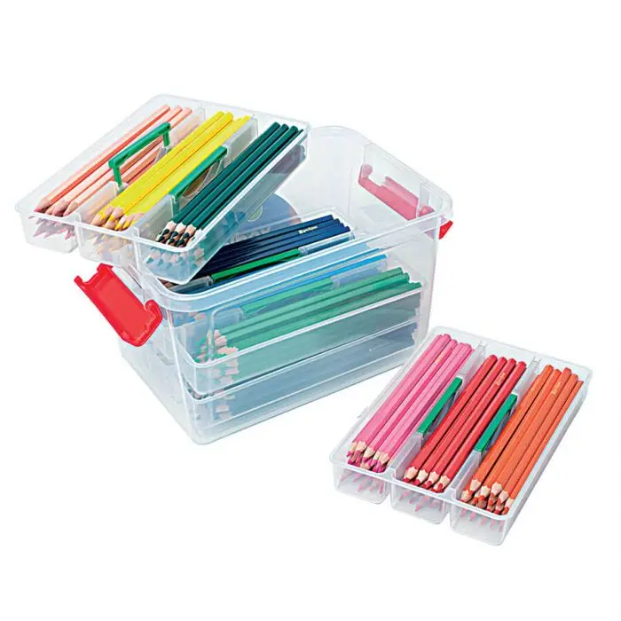 Assortimento matite e matitoni borgione in contenitore