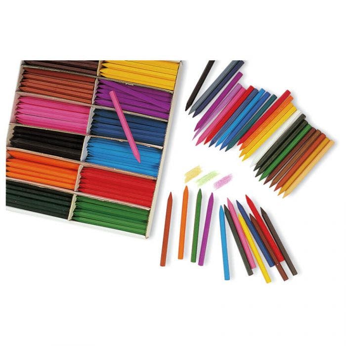 Plastic pastelli esagonali - 300 pz 12 colori in contenitore