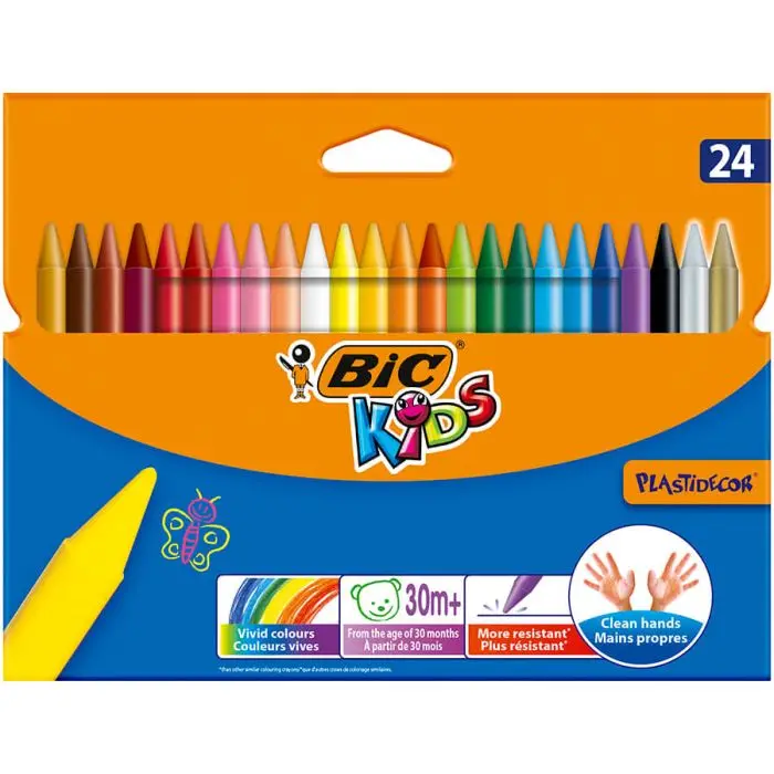 Plastidecor bic kids - 24 pezzi 24 colori
