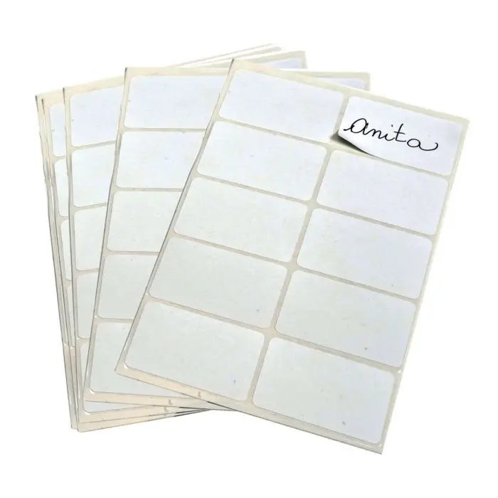 Etichette adesive bianche cm 5x2 - 100 pezzi