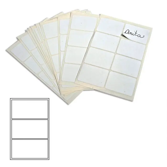 Etichette adesive bianche cm 10x4,6 - 30 pezzi