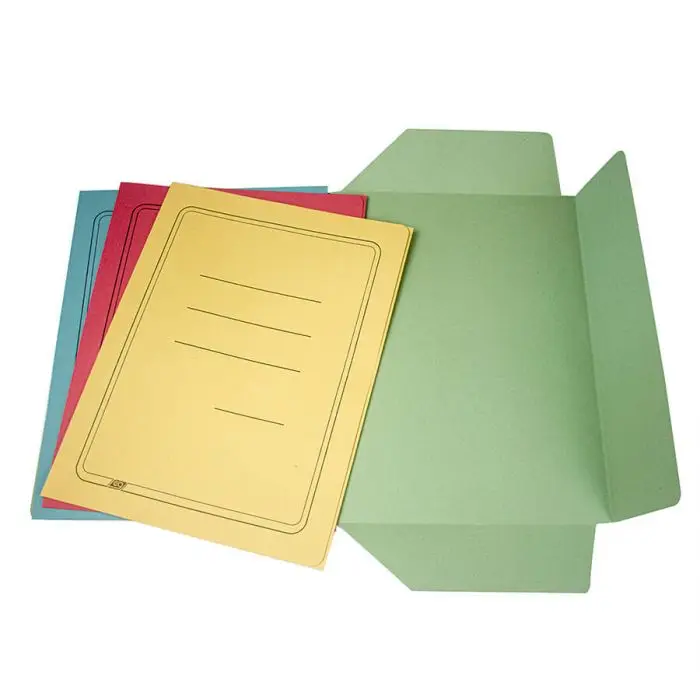 Cartelline manilla 3 lembi stampata - 50 pezzi rosso