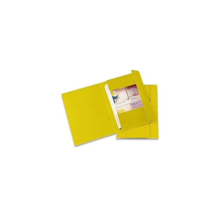 Cartelline con elastico - 5 pezzi gialli