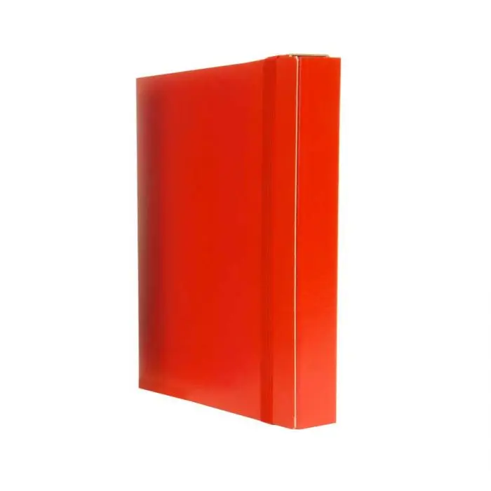 Cartellina portadocumenti con elastico - dorso cm 3 rossa