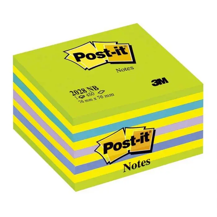 Post-it cubo colori neon - 450 fogli