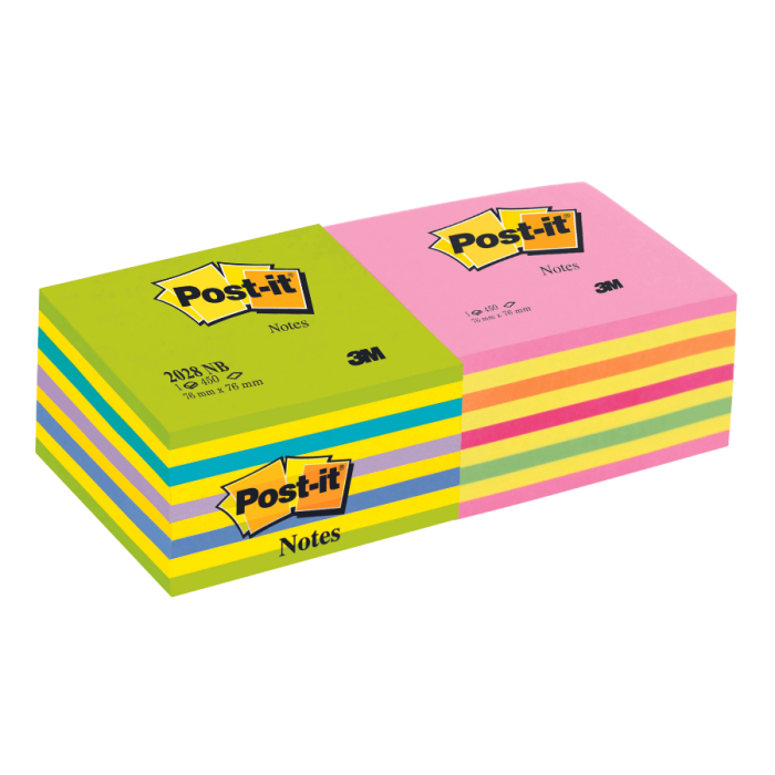 Post-it cubo neon+colori forti