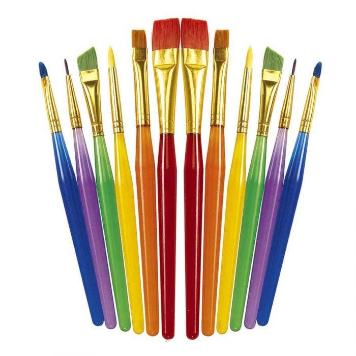 Set pennelli colorati assortiti borgione - 12 pezzi