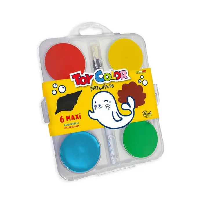 Maxi acquerelli toy color - 6 pastiglie