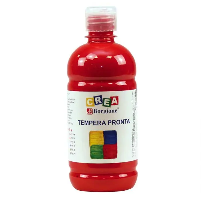 Tempera per tessuto borgione - ml 250 rosso