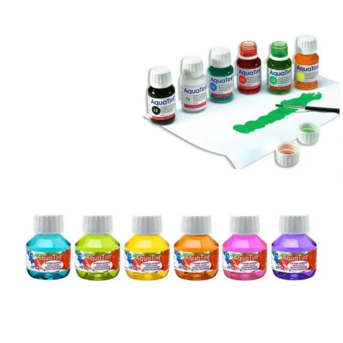 Aquatint 6 colori base + 6 colori pastello 12x50ml