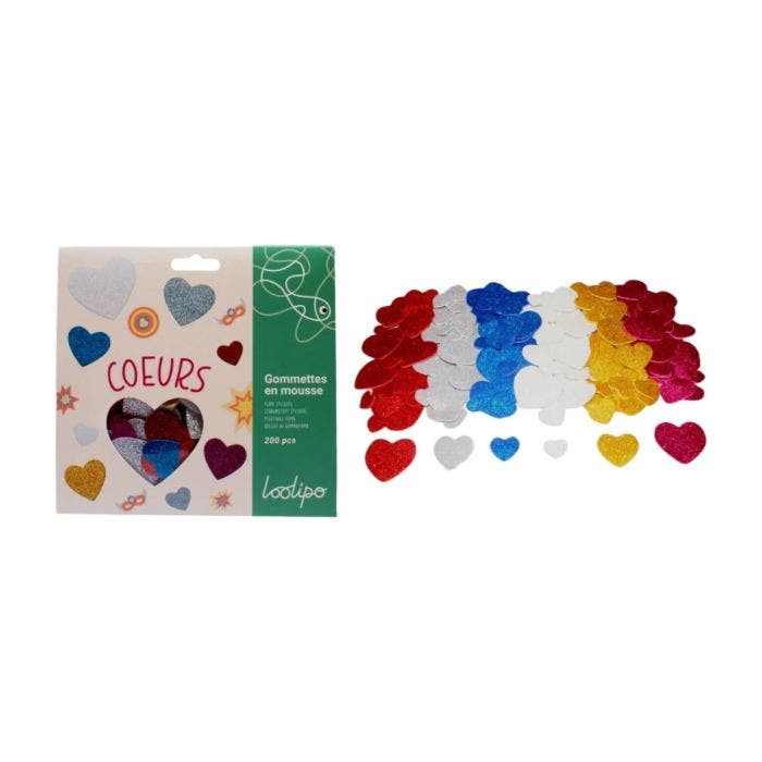Cuori glitter in eva - 200 pezzi