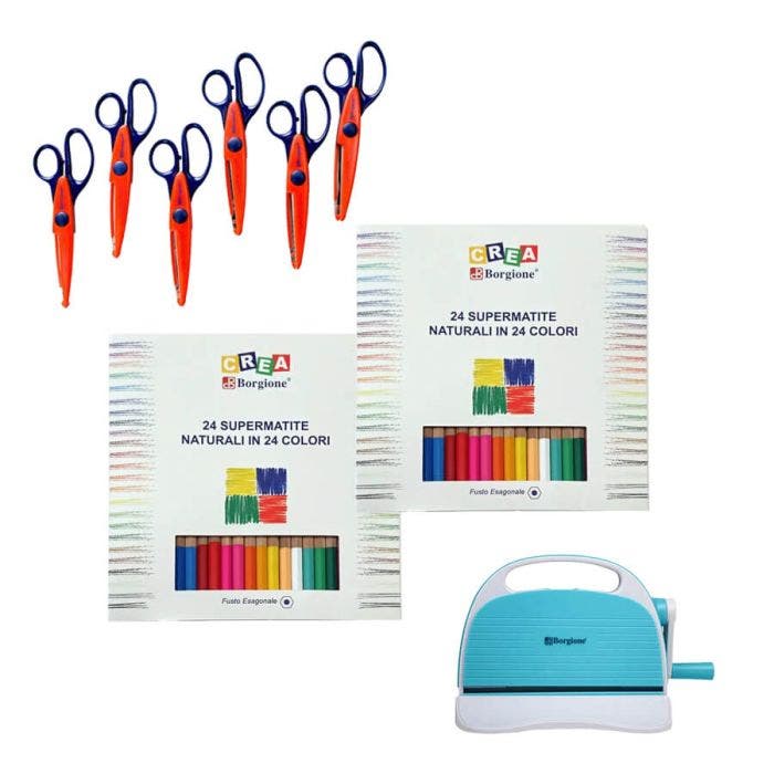 Grande set di prodotti creativi