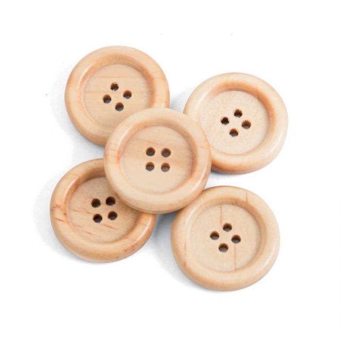 Bottoni in legno colore legno con fibbia rotonda per cucire e fare lavori di artigianato decorativo 100 pezzi 