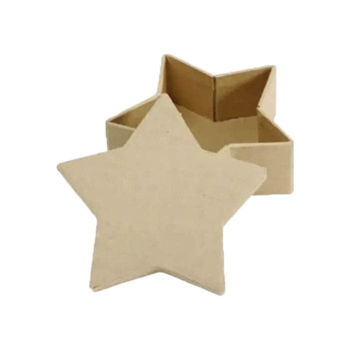 Scatole in cartone da decorare stella - 5 pezzi