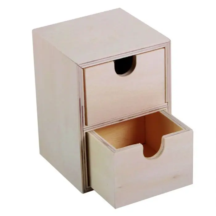 Mini cassettiera porta oggetti in legno