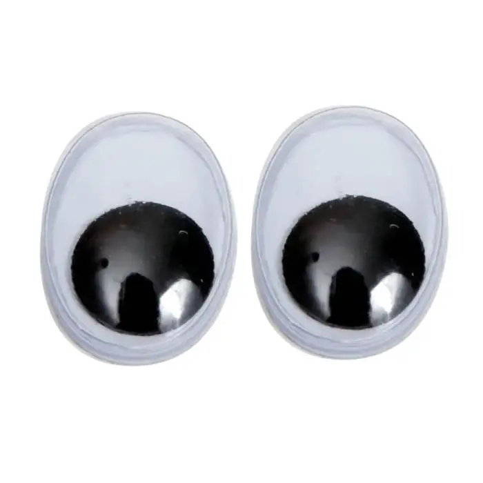 Occhi mobili autoadesivi ovali - mm 10x13