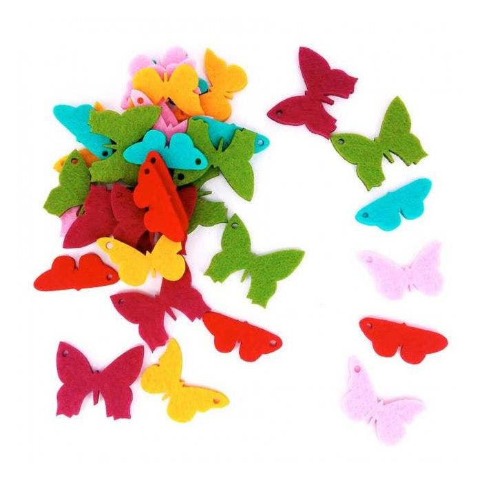Farfalle in feltro con fori