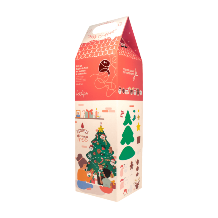 Albero di natale gigante in feltro