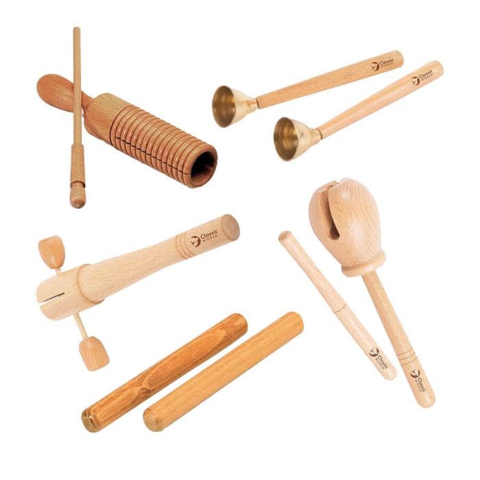 Set percussioni in legno