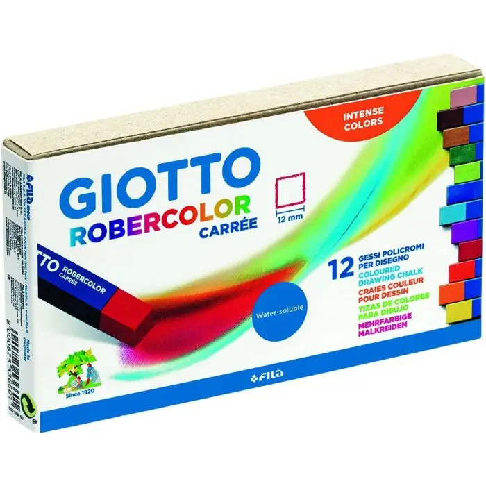 Gessi policromi jumbo giotto robercolor carrÉe- 12 pz 12 col