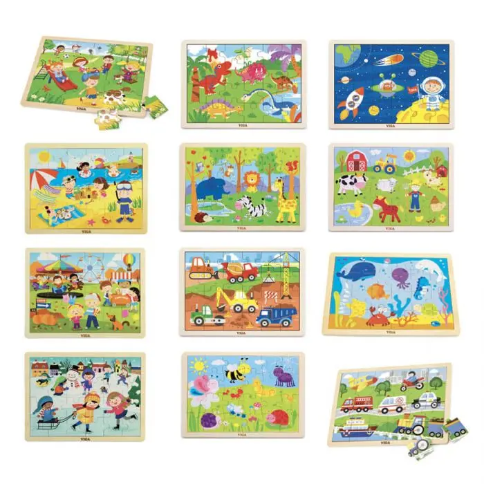 Set di 12 puzzle da 24 pezzi
