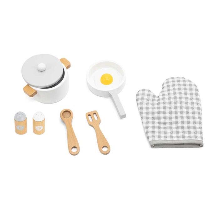Set cucina in legno - 9 pezzi
