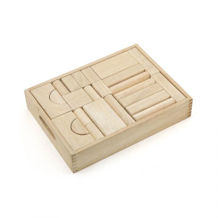Blocchi in legno con cassetta - 46 pezzi