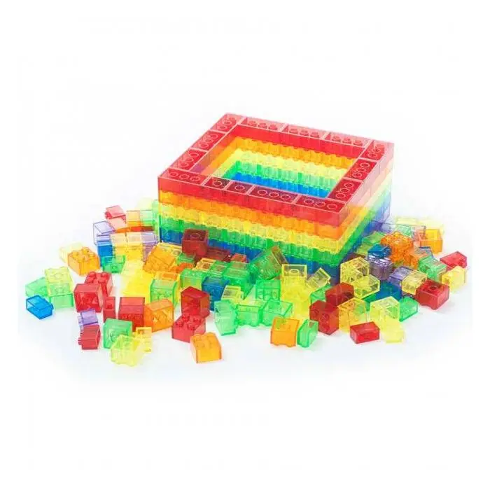 Mini blocks traslucenti borgione - 500 pezzi in contenitore