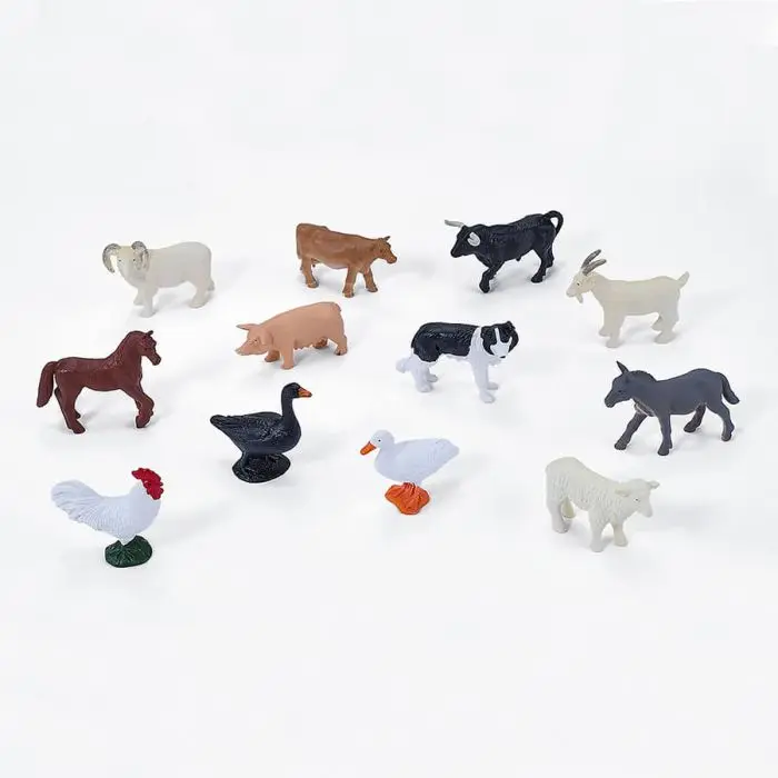 Animali della fattoria mini 12 pezzi