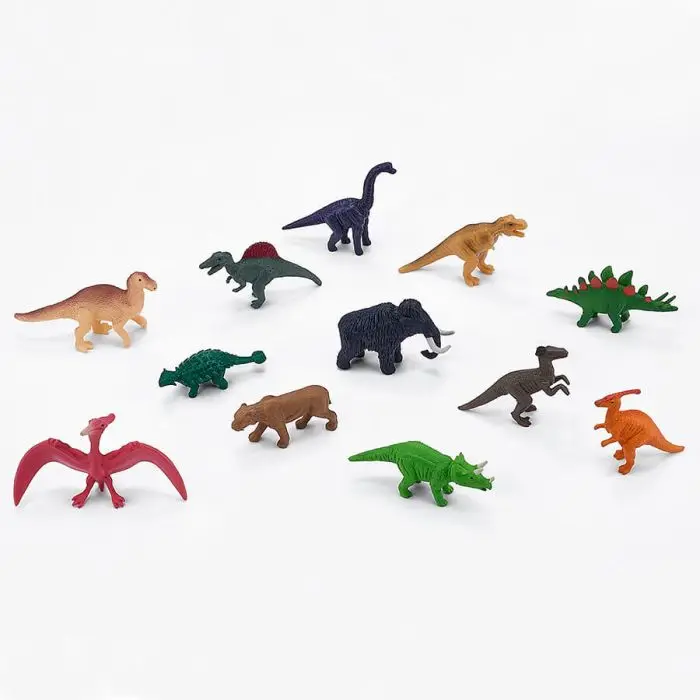 Animali preistorici e dinosauri mini 12 pezzi
