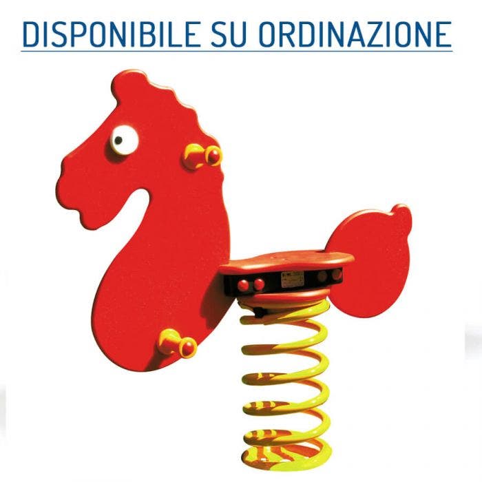 Pony a molla con piastra da ancorare al suolo