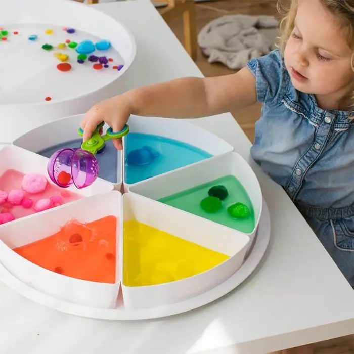 Playtray- vassoione 6 spicchi con coperchio
