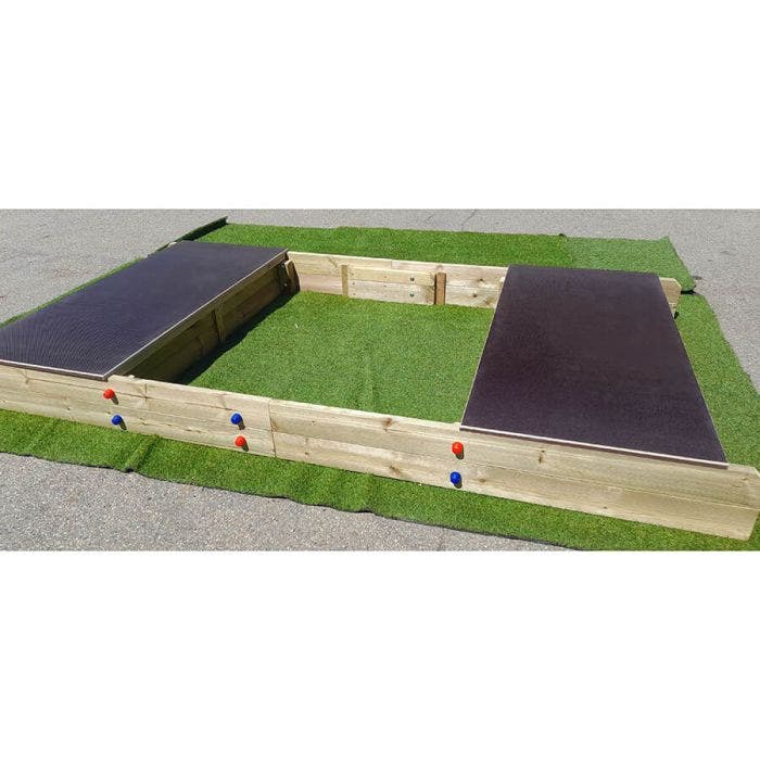 Sabbiera in legno con coperchio