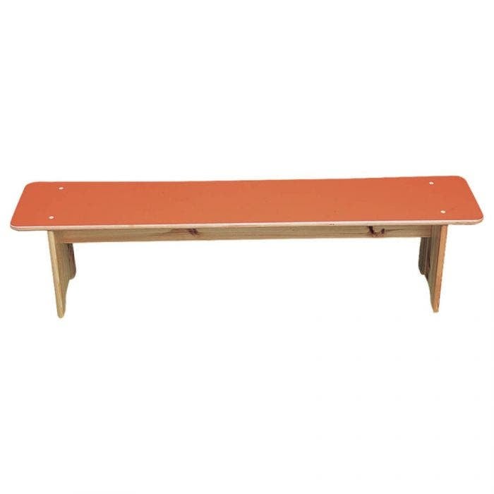Panchina legno arancio s/schienale
