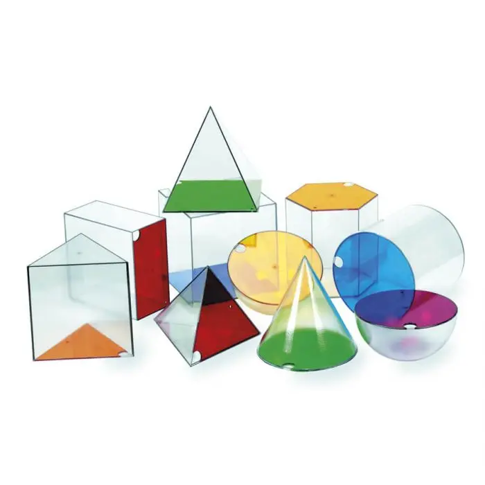 Solidi geometrici trasparenti - 12 pezzi