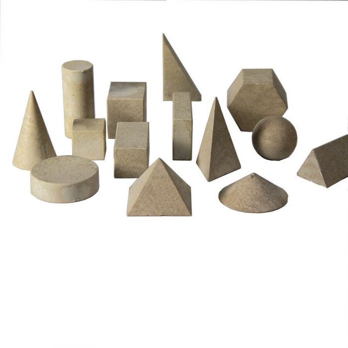 Solidi geometrici in re-wood - 14 pezzi