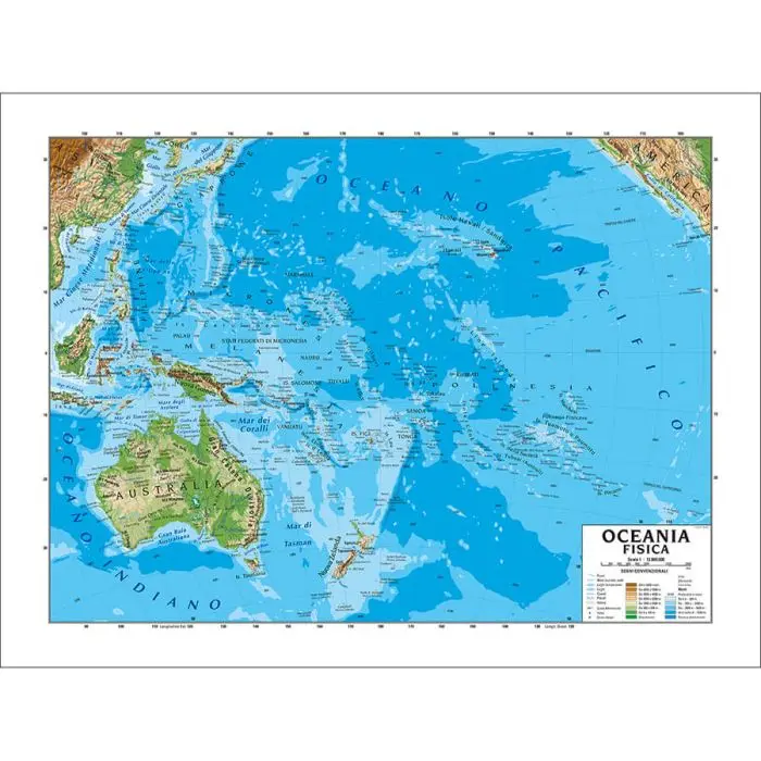 Carta geografica oceania